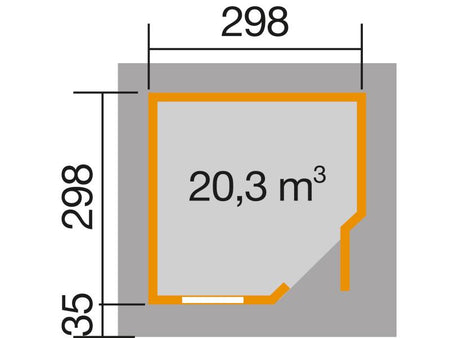 Weka Gartenhaus 5-Eck-Haus 213 Gr 2 grau