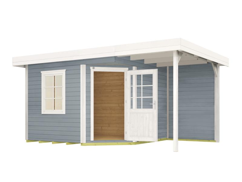 Weka Gartenhaus 5-Eck-Haus 213 Gr 2 grau Anbau 150 cm