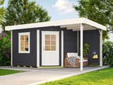 Weka Gartenhaus 5-Eck-Haus 213 Gr 2 anthrazit Anbau 150 cm