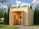 Weka Gartenhaus Batu 1,5, 28mm natur, inkl. Vollholz-Doppeltür