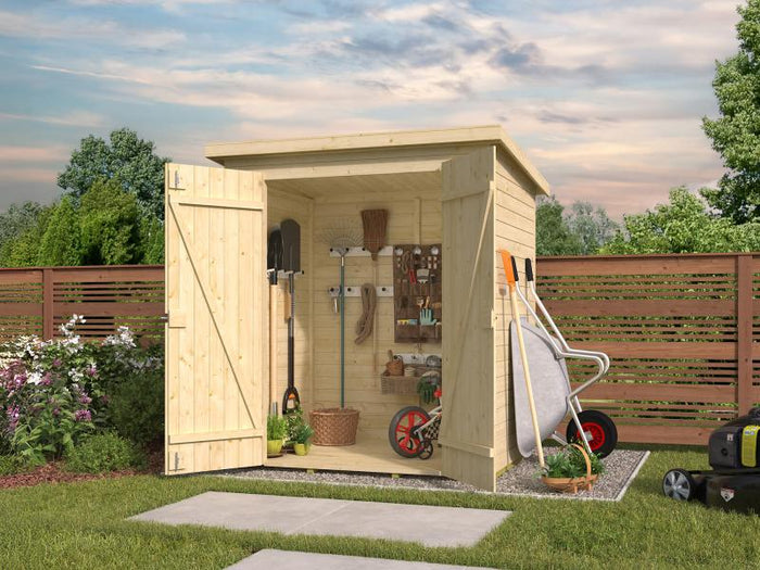 Weka Gartenhaus Mori Gr. 2.2 mit Pultdach, inkl. Fußboden
