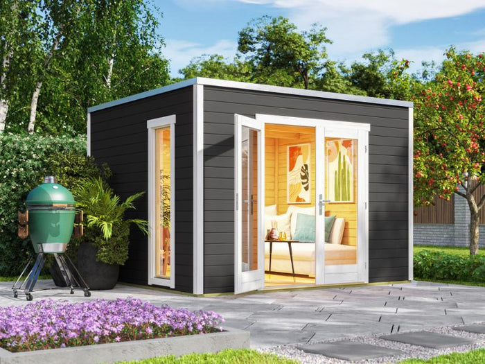Weka Gartenhaus P 285 Gr. 0 graphitgrau 300 x 250