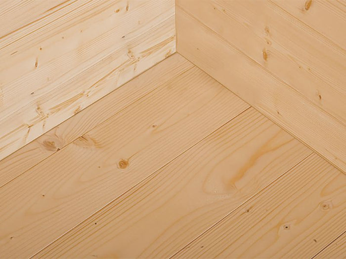 Weka Gartenhaus P 285 Gr. 0 hellgrau 300 x 250