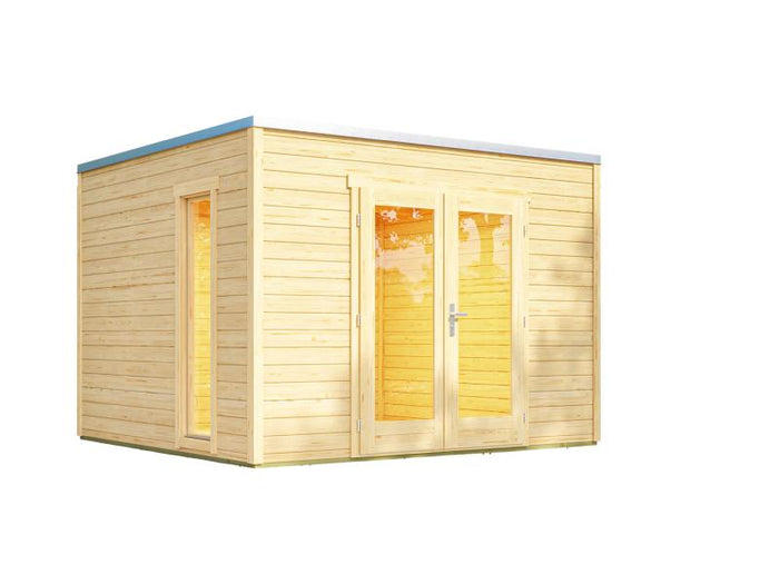 Weka Gartenhaus P 285 Gr. 0 naturbelassen 300 x 250