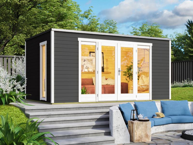 Weka Gartenhaus P 285 Gr. 2 graphitgrau 28 mm