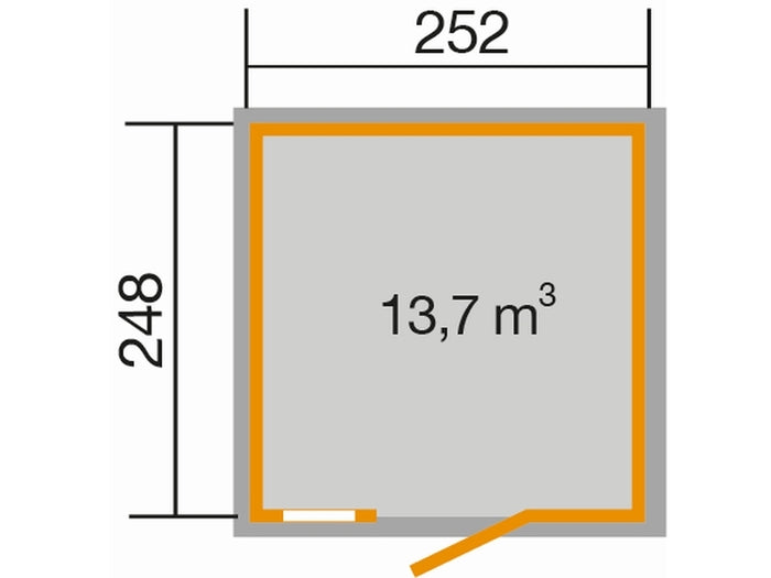 Weka Gartenhaus Schwedenhaus 410 Gr. 1 natur