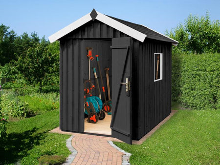 Weka Gartenhaus Schwedenhaus Größe 1 anthrazit