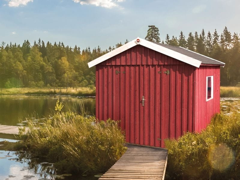 Weka Gartenhaus Schwedenhaus Größe 3 schwedenrot