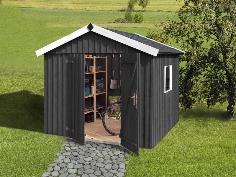 Weka Gartenhaus Schwedenhaus Größe 3 anthrazit