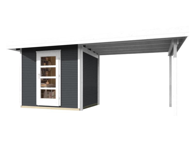 Weka Gartenhaus wekaLine 172 B Größe 1 anthrazit Anbau 300 cm