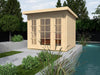 Weka Gartenhaus wekaLine 172 Größe 2 natur E-Glastür und 2 Fensterpaneele