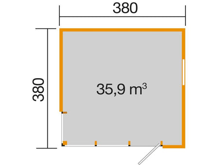 Weka Gartenhaus wekaLine 412 Größe 2 45 mm Premium