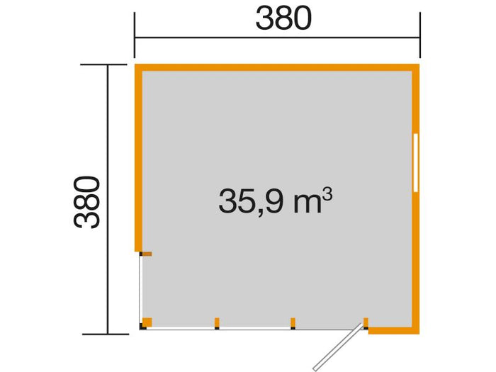 Weka Gartenhaus wekaLine 412 Größe 2 45 mm Premium