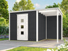 Weka Gartenhaus wekaLine 413 A Gr 1 anthrazit mit Anbau 150 cm