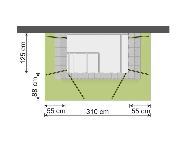 Weka Gartenschrank Geräteschrank Garten [Q] schwedenrot