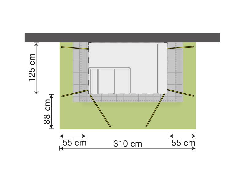 Weka Gartenschrank Geräteschrank Garten [Q] grau