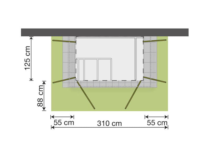Weka Gartenschrank Geräteschrank Garten [Q] grau