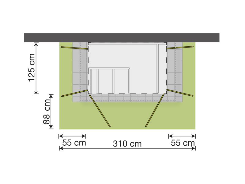 Weka Gartenschrank Geräteschrank Garten [Q] anthrazit