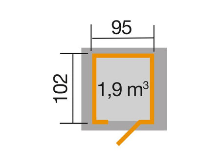 Weka Gerätehaus 367 schwedenrot 19 mm