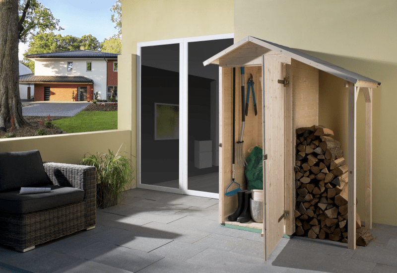 Weka Geräteschrank mit Schleppdach und Einzeltür