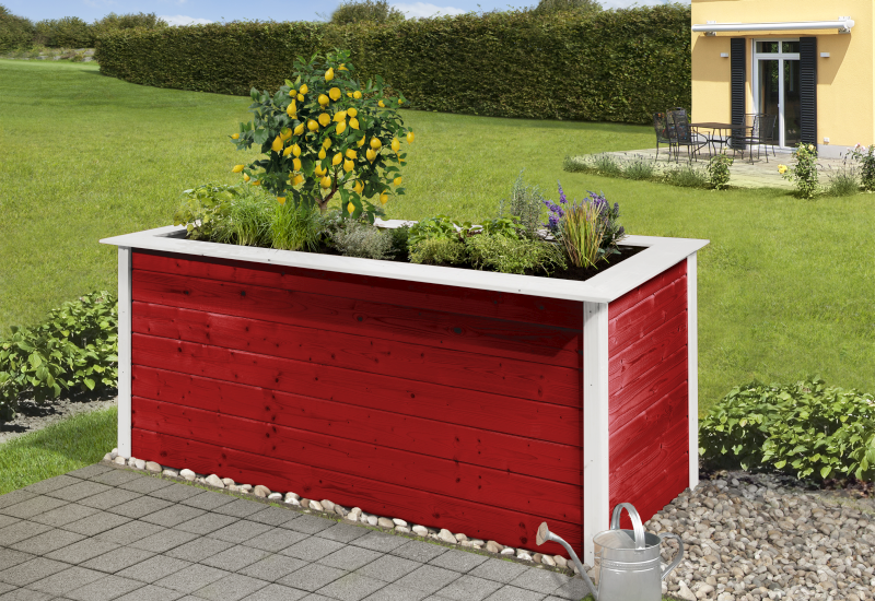 Weka Hochbeet 669 C 205 x 80 cm schwedenrot