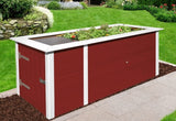 Weka Hochbeet 669 mit Ablagefläche und Abstellraum 205 x 79 cm schwedenrot