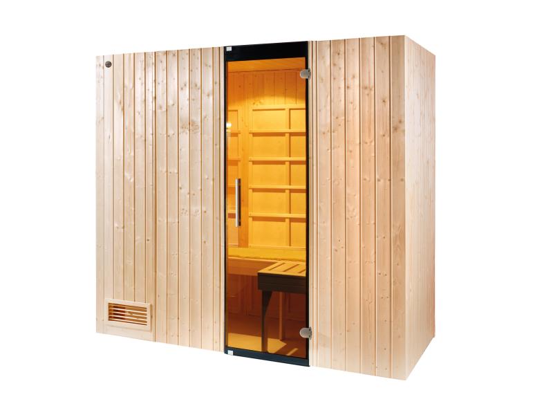 Weka Infrarot-Sauna-Kombikabine Uppsala mit Flächenstrahlern und Saunaofen 3,6 kW