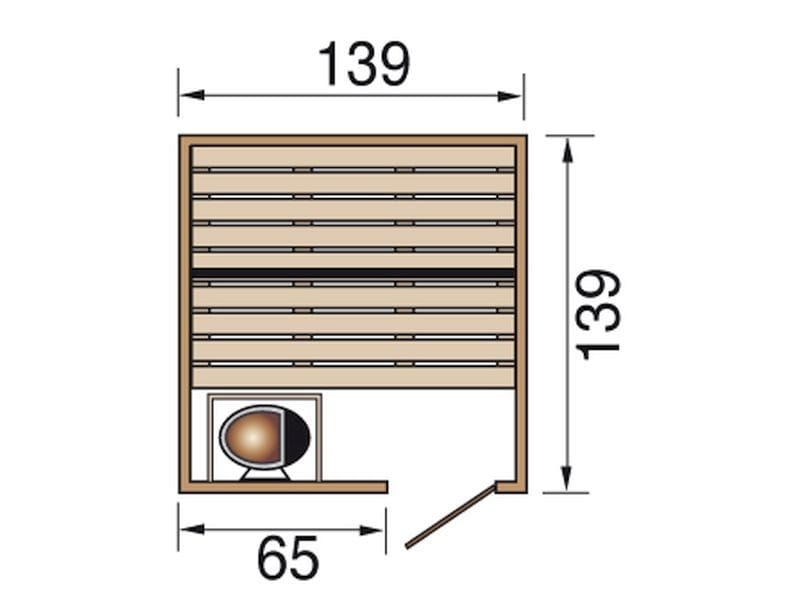 Weka Massivholzsauna 38 mm Valida 1 GT