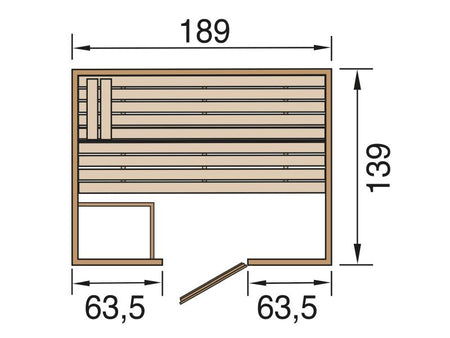 Weka Massivholzsauna 38 mm Valida 2 GT