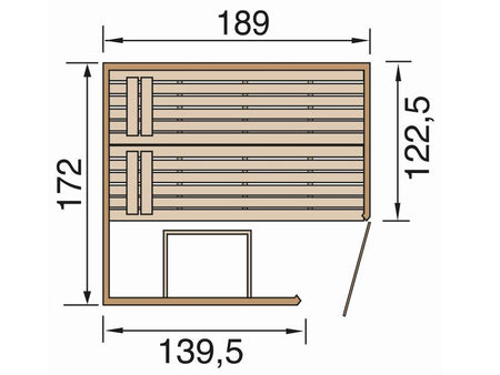 Weka Massivholzsauna 38 mm Valida Eck 1.8 GT