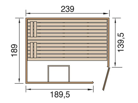 Weka Massivholzsauna 38 mm Valida Eck 3 GT