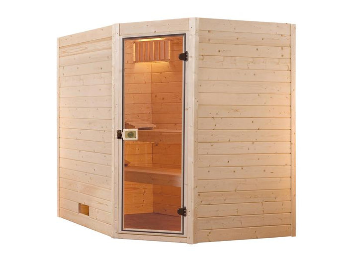 Weka Massivholzsauna 38 mm Valida Eck 3 GT