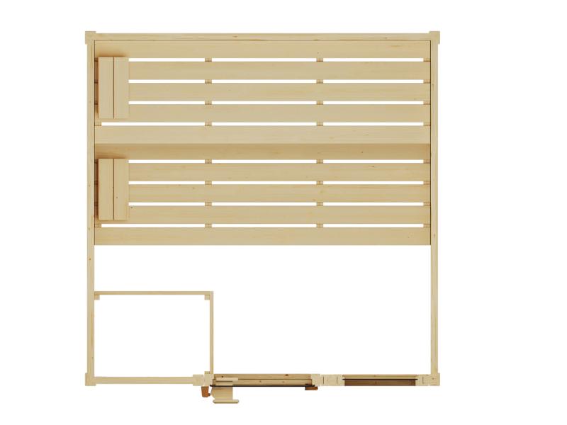 Weka Massivholzsauna Valida 3 GTF, inkl. 7,5 kW Bioofen digitale Steuerng (BioS), Ganzglastür und Fe