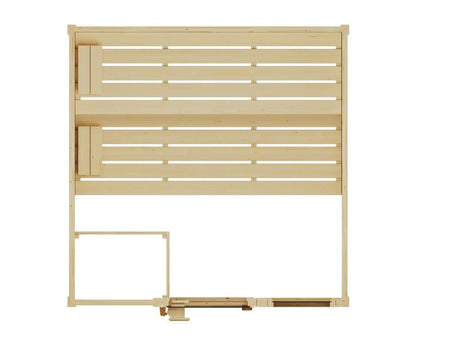 Weka Massivholzsauna Valida 3 GTF, inkl. 7,5 kW Bioofen digitale Steuerng (BioS), Ganzglastür und Fe