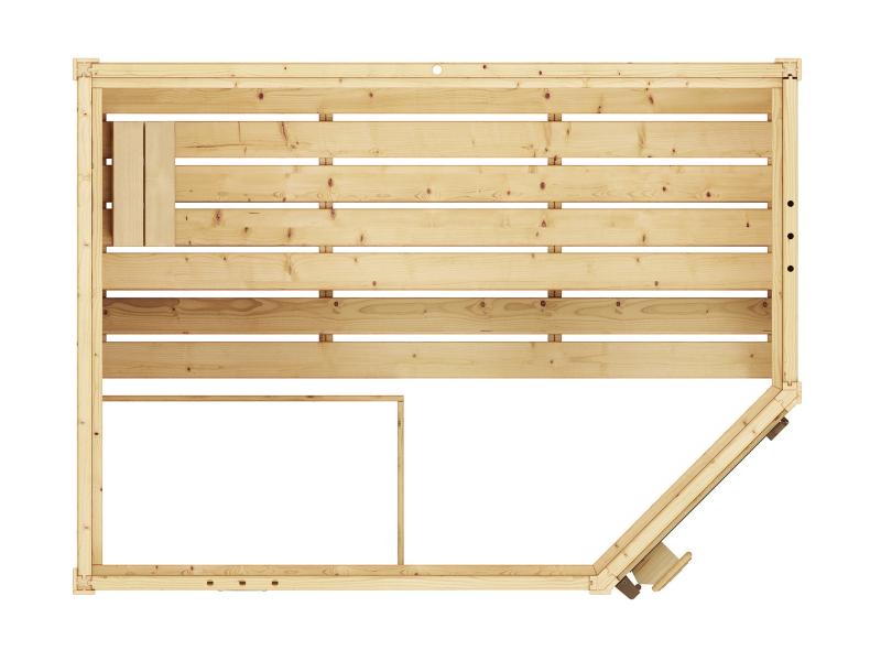 Weka Massivholzsauna Valida Eck 1 GT, inkl. 4,5 kW Ofen digitale Steuerung (OS)