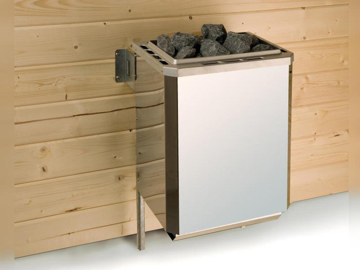 Weka Massivholzsauna Valida Eck 1,8 GT, inkl. 7,5 kW Ofen mit digitaler Steuerung