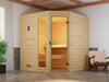Weka Massivholzsauna Valida Eck 1,8 GTF, inkl. 4,5 kW Bioofen mit digitaler Steuerung, mit Ganzglast