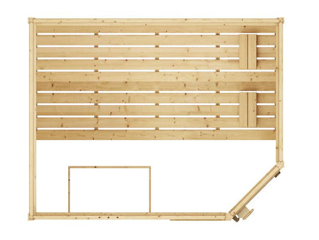 Weka Massivholzsauna Valida Eck 3 GTF, inkl. 7,5 kW Bioofen mit digitaler Steuerung (BioS), Ganzglas