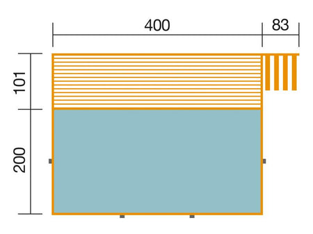 Weka Pool 595 Gr. 1 Folie blau/mosaic  inkl. Sandfilteranlage und Technikraum