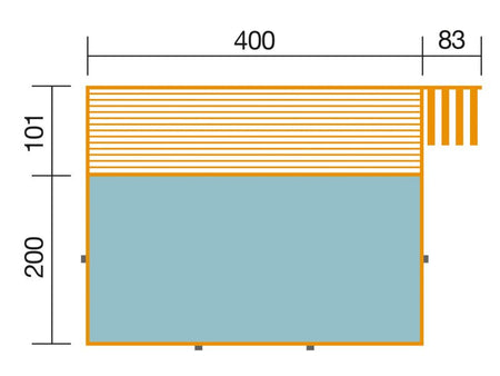 Weka Pool 595 Gr. 1 Folie sand  inkl. Sandfilteranlage und Technikraum