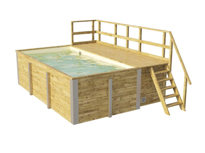 Weka Pool 595 Gr. 1 Folie sand  inkl. Sandfilteranlage und Technikraum