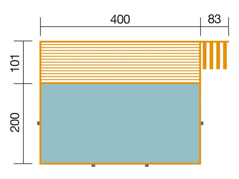 Weka Pool 595 Gr. 1 Folie sand/mosaic  inkl. Sandfilteranlage und Technikraum