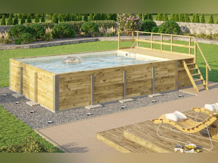 Weka Pool 595 Gr. 2 Folie sand/mosaic  inkl. Sandfilteranlage und Technikraum