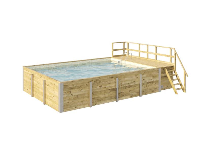Weka Pool 595 Gr. 2 Folie sand/mosaic  inkl. Sandfilteranlage und Technikraum