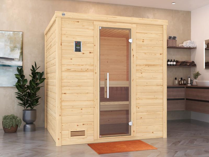 Weka Premium-Massivholzsauna 45 mm Bergen 1,8 GT