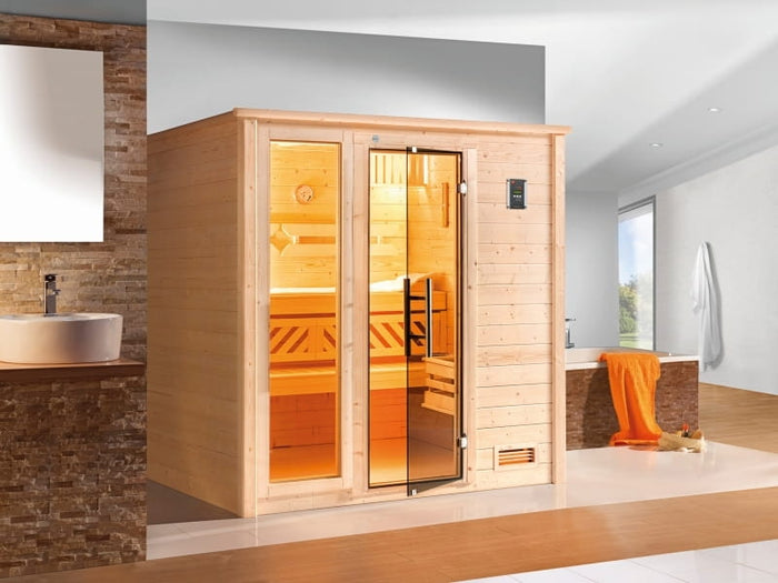 Weka Premium-Massivholzsauna 45 mm Bergen 1,8 GTF