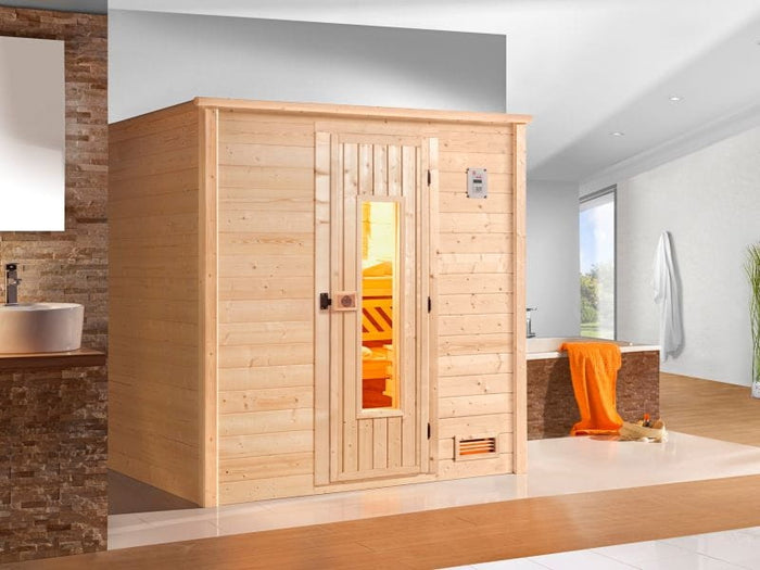 Weka Premium-Massivholzsauna 45 mm Bergen 2 HT ohne Ofen