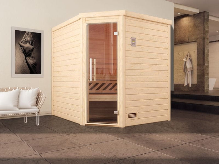 Weka Premium-Massivholzsauna 45 mm Turku 2 GT