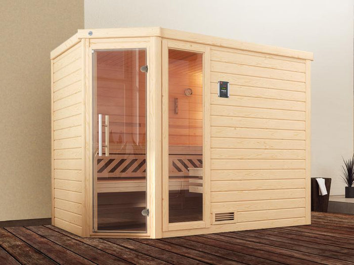 Weka Premium-Massivholzsauna 45 mm Turku 3 GTF ohne Ofen
