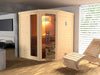Weka Premium-Massivholzsauna Turku 1 GTF Sparset 2 inkl. 7,5 kW Sauna-Bioofen